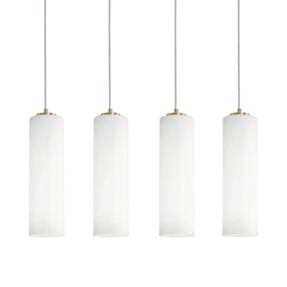 Leo Linear Pendant Light in Light Antique Brass (4-Light/12-Inch).