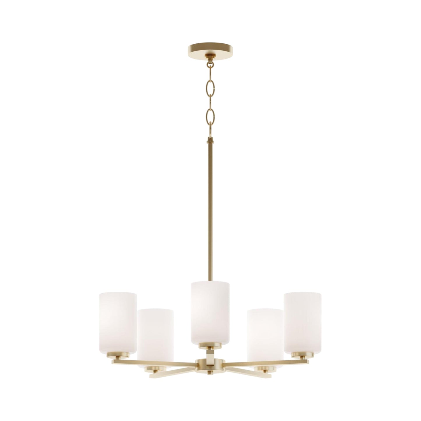 Leo Pendant Light in Light Antique Brass.