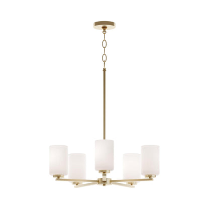 Leo Pendant Light in Light Antique Brass.