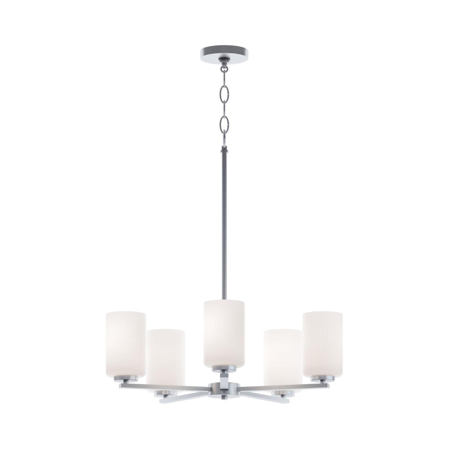 Leo Pendant Light in Satin Nickel.