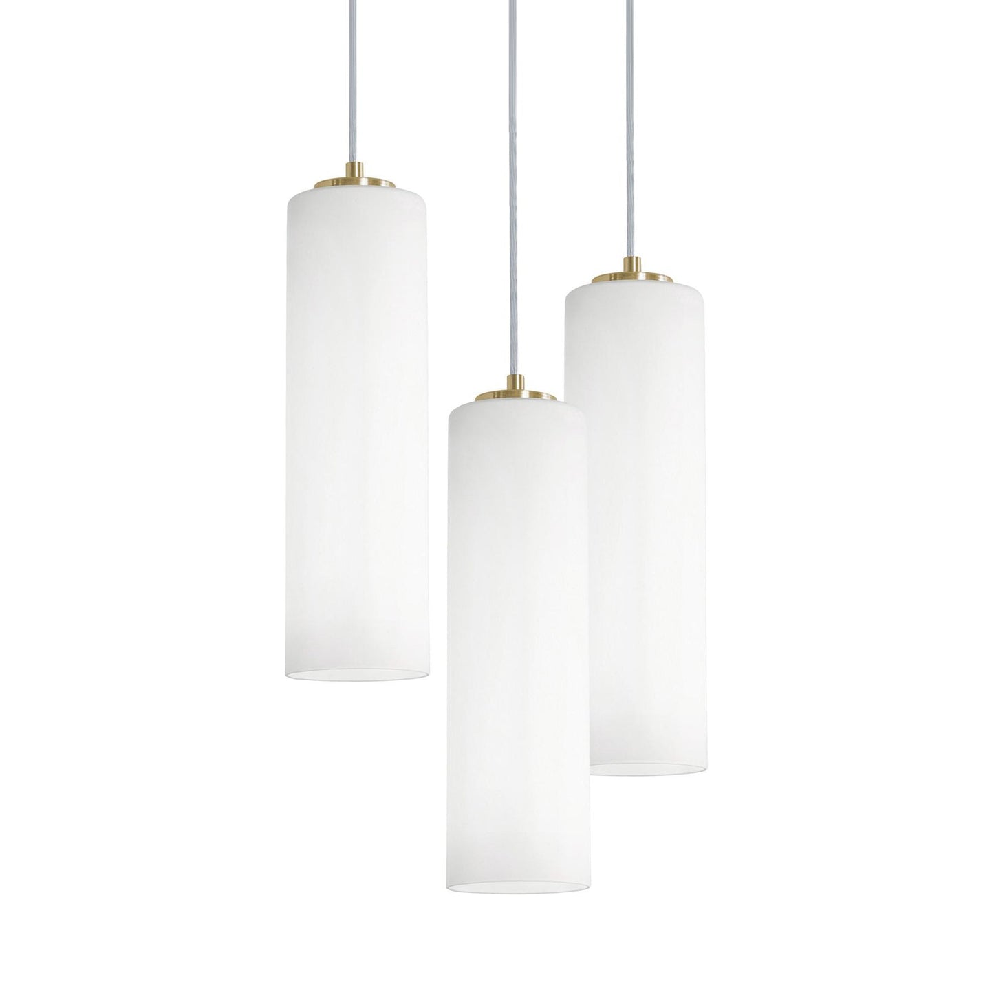 Leo Round Pendant Light in Light Antique Brass (3-Light).