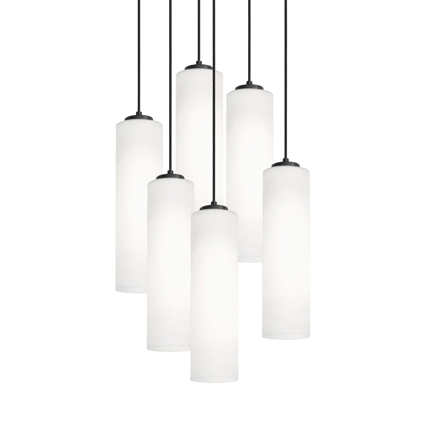 Leo Round Pendant Light in Black (6-Light).
