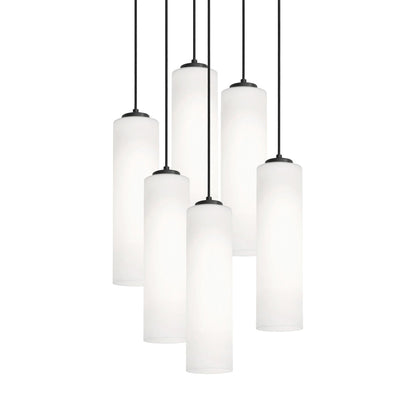 Leo Round Pendant Light in Black (6-Light).