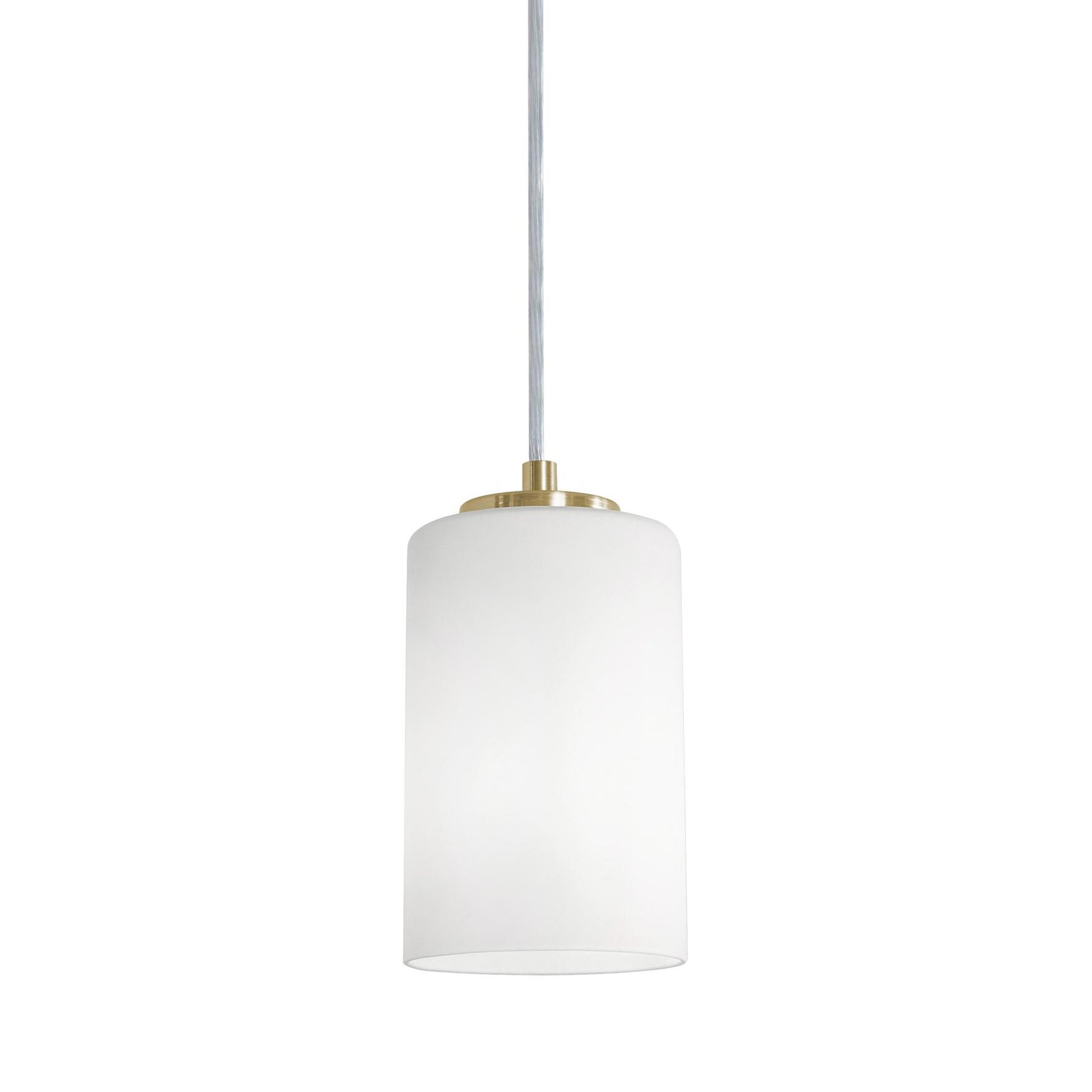 Leo Single Pendant Light in Light Antique Brass (6.5-Inch).