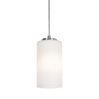 Leo Single Pendant Light in Light Satin Nickel (6.5-Inch).