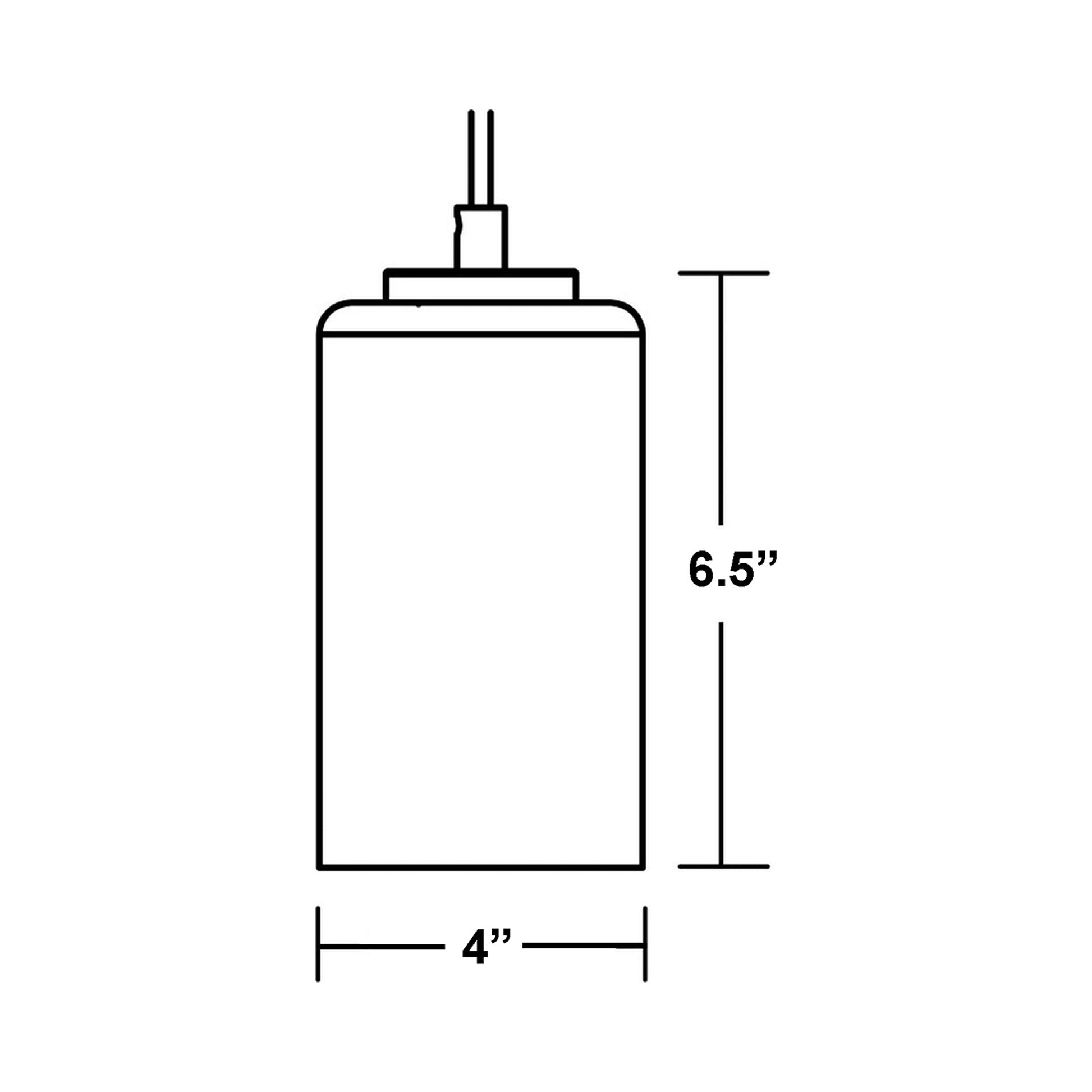 Leo Single Pendant Light - line drawing.