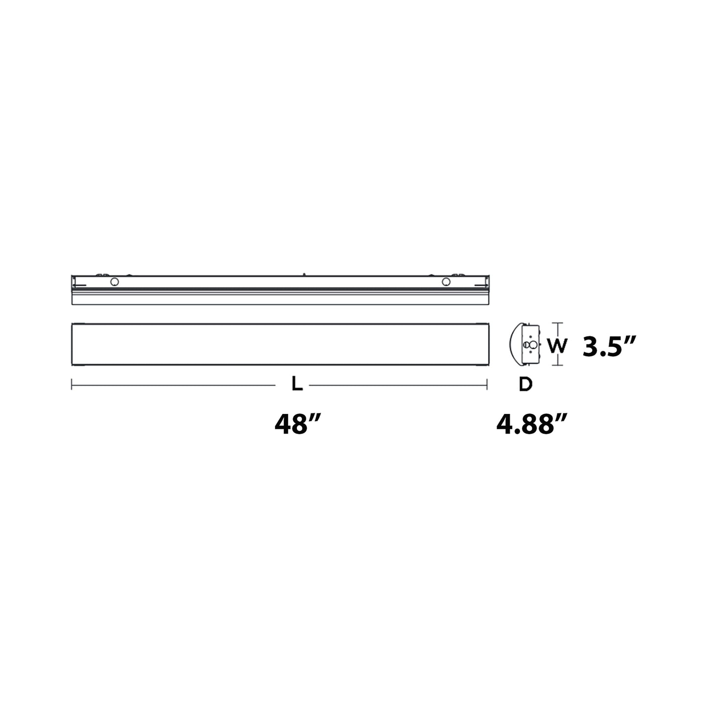 Lisle LED Ceiling/Wall Light - line drawing.