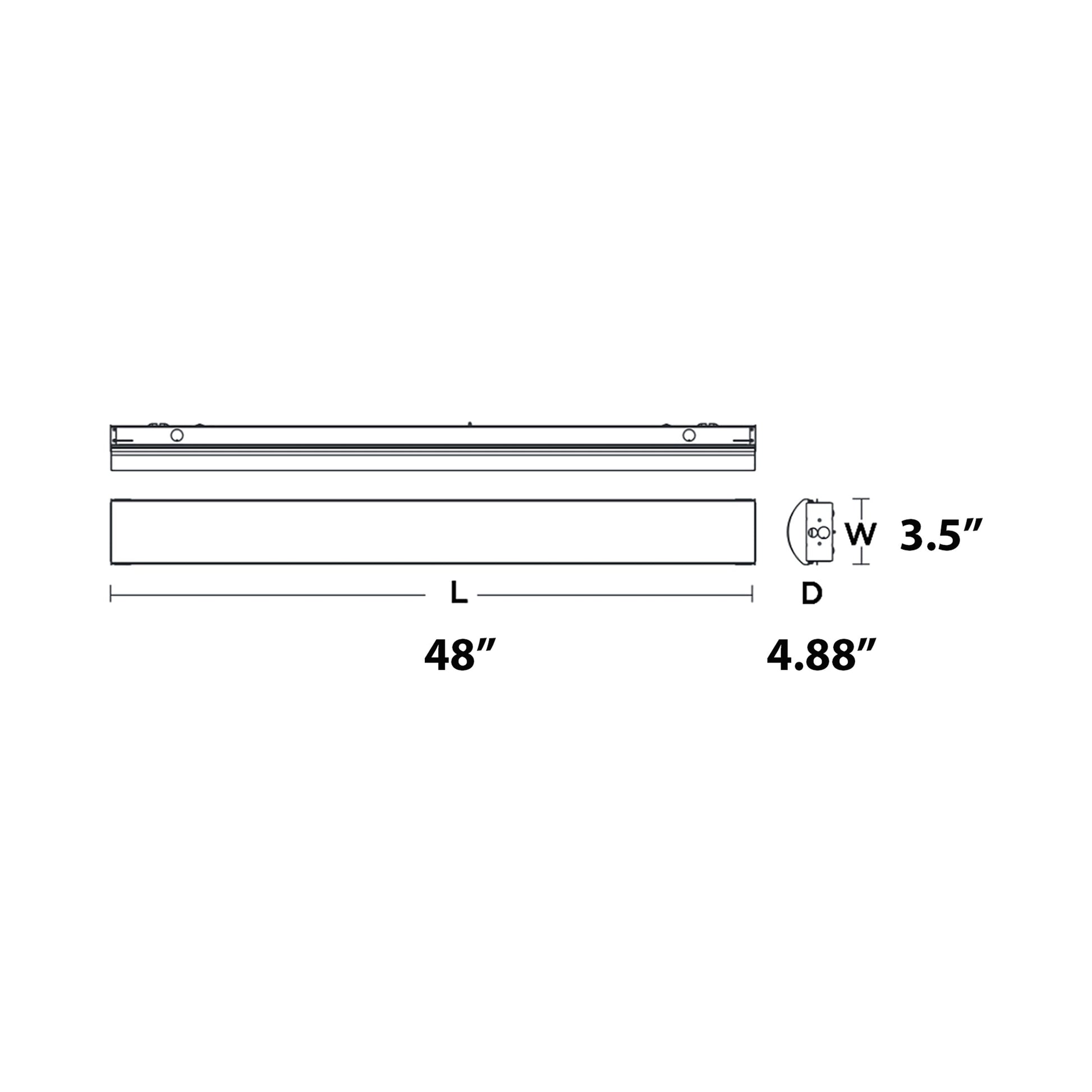 Lisle LED Ceiling/Wall Light - line drawing.