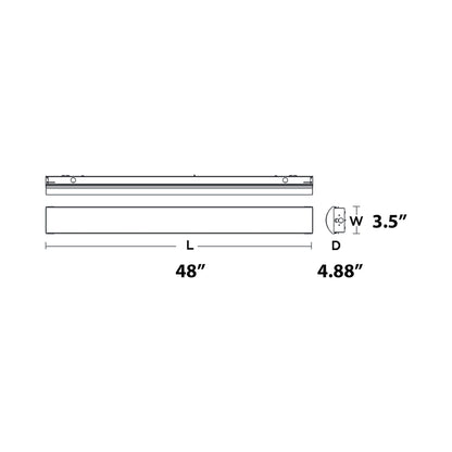 Lisle LED Ceiling/Wall Light - line drawing.