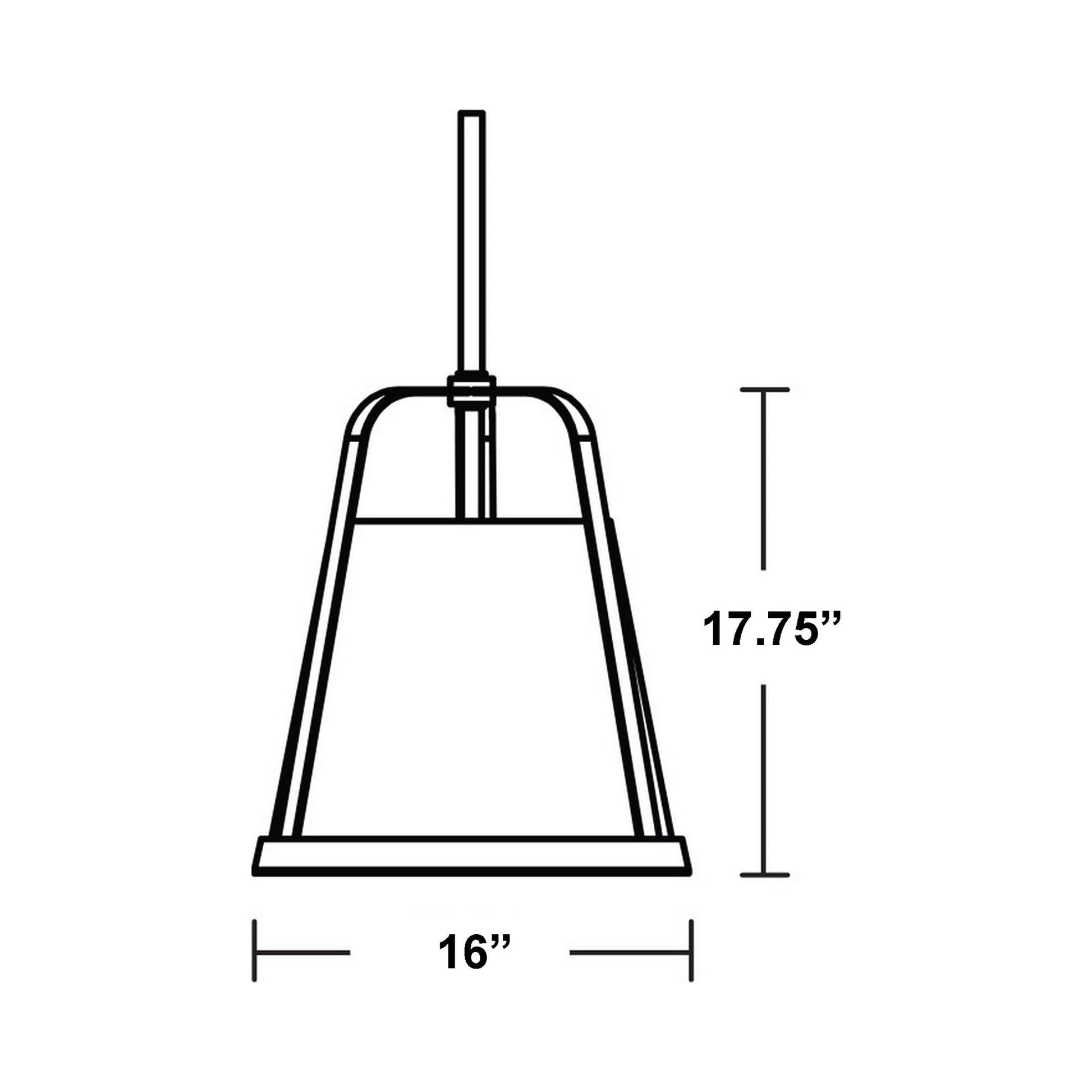 Lizzette Pendant Light - line drawing.