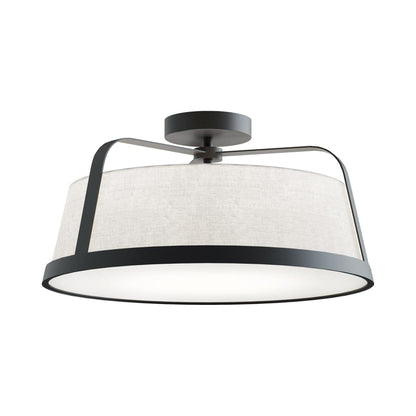 Lizzette Semi Flush Mount Ceiling Light in Black.
