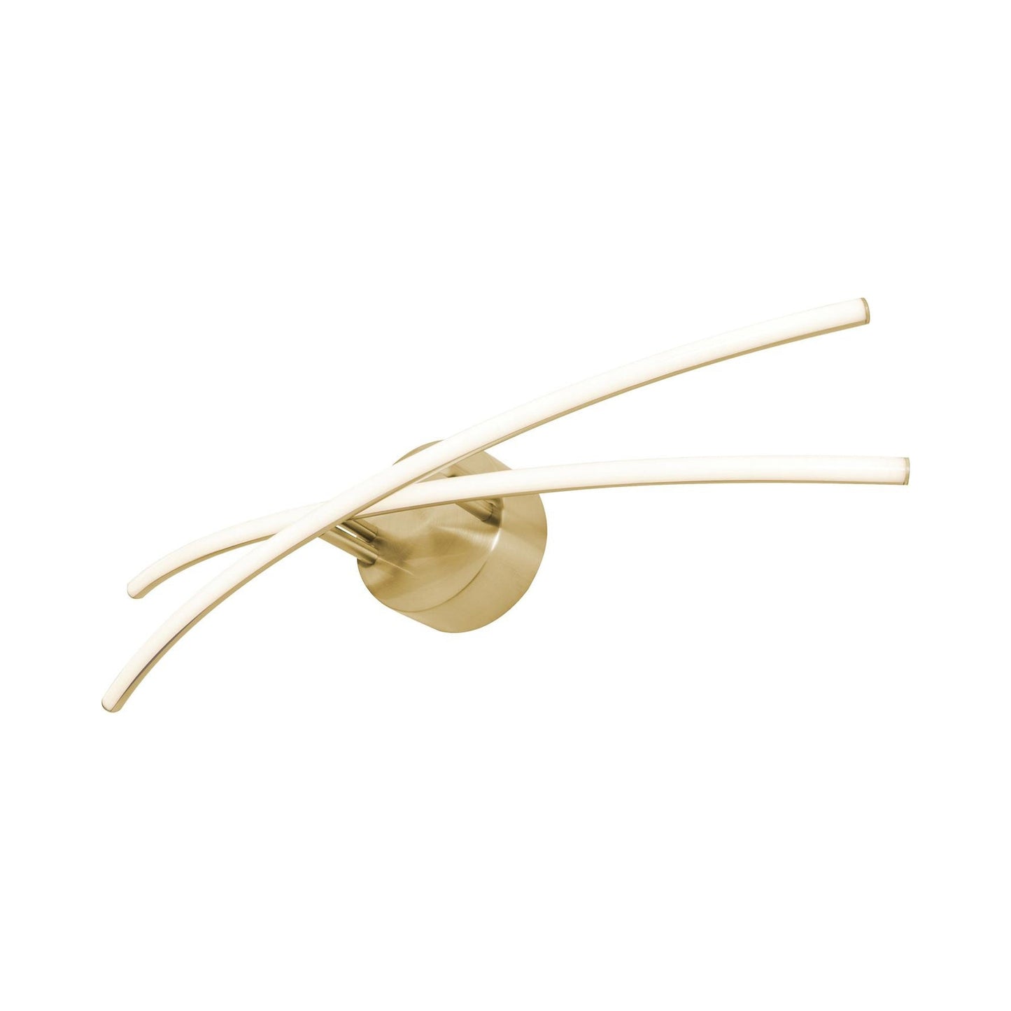 Lock LED Bath Vanity Light in Satin Brass.