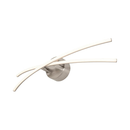 Lock LED Bath Vanity Light in Satin Nickel.