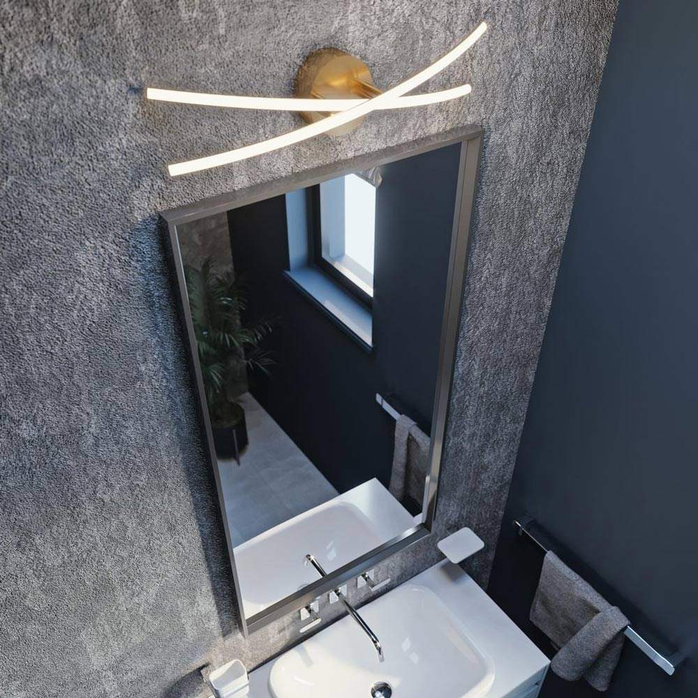 Lock LED Bath Vanity Light in bathroom.