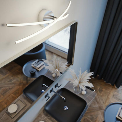 Lock LED Bath Vanity Light in bathroom.