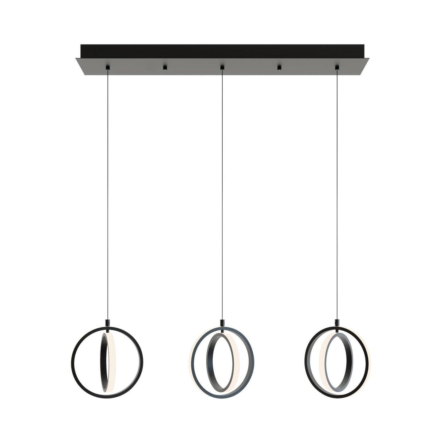 Lock Linear LED Pendant Light in Black.