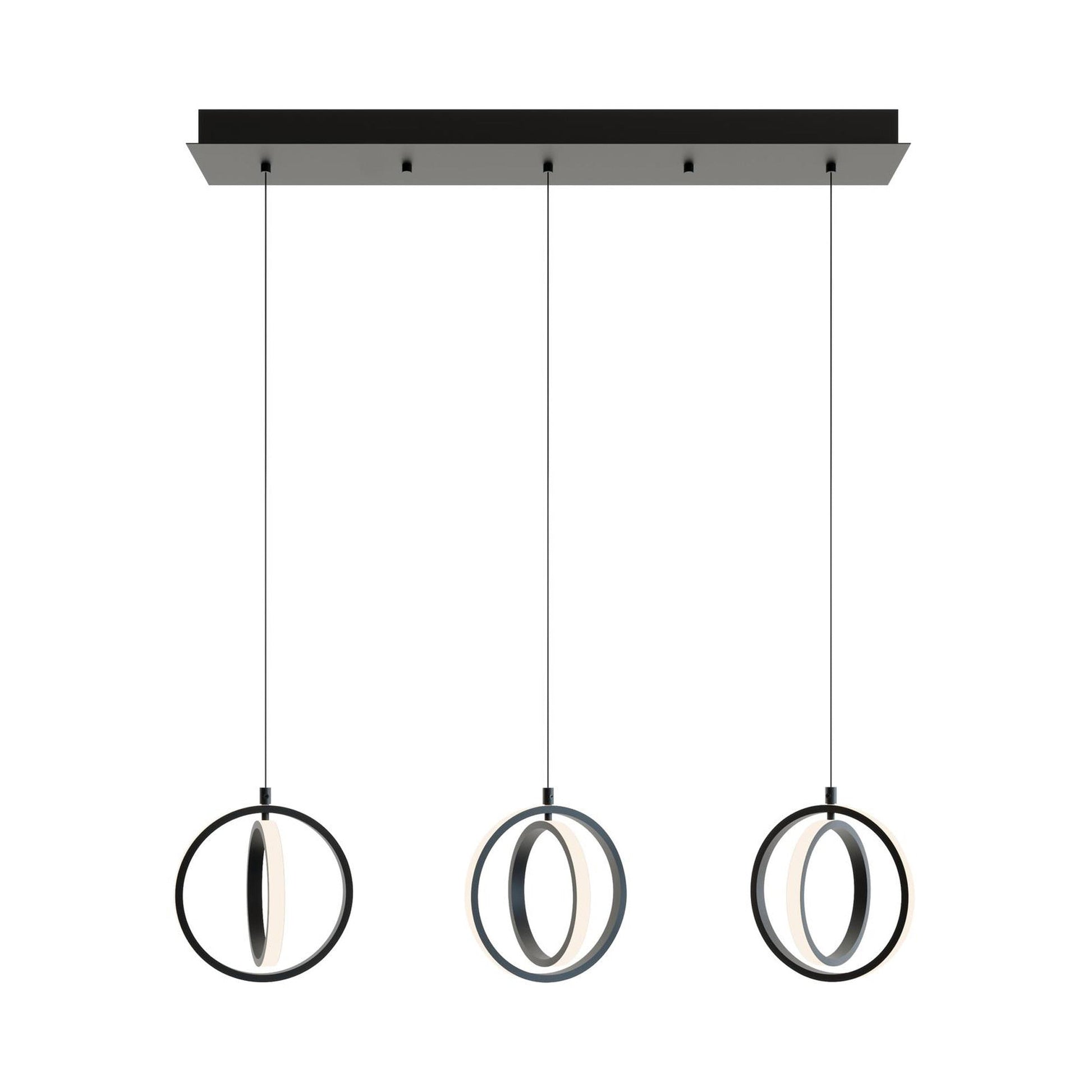 Lock Linear LED Pendant Light in Black.