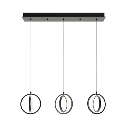 Lock Linear LED Pendant Light in Black.