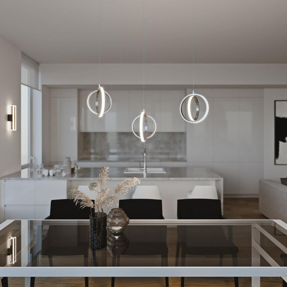 Lock Linear LED Pendant Light in dining room.