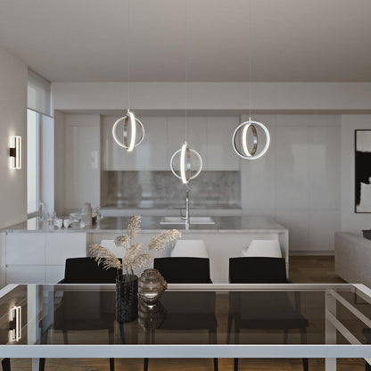Lock Linear LED Pendant Light in dining room.