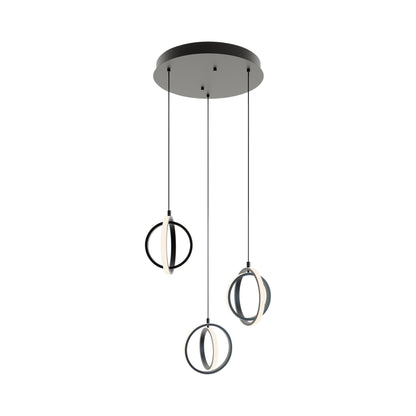 Lock Round LED Pendant Light in Black.