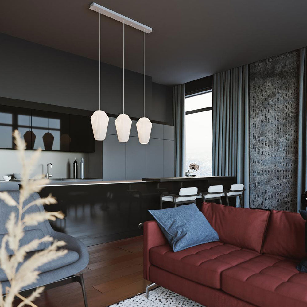 Lola Linear Pendant Light in kitchen.