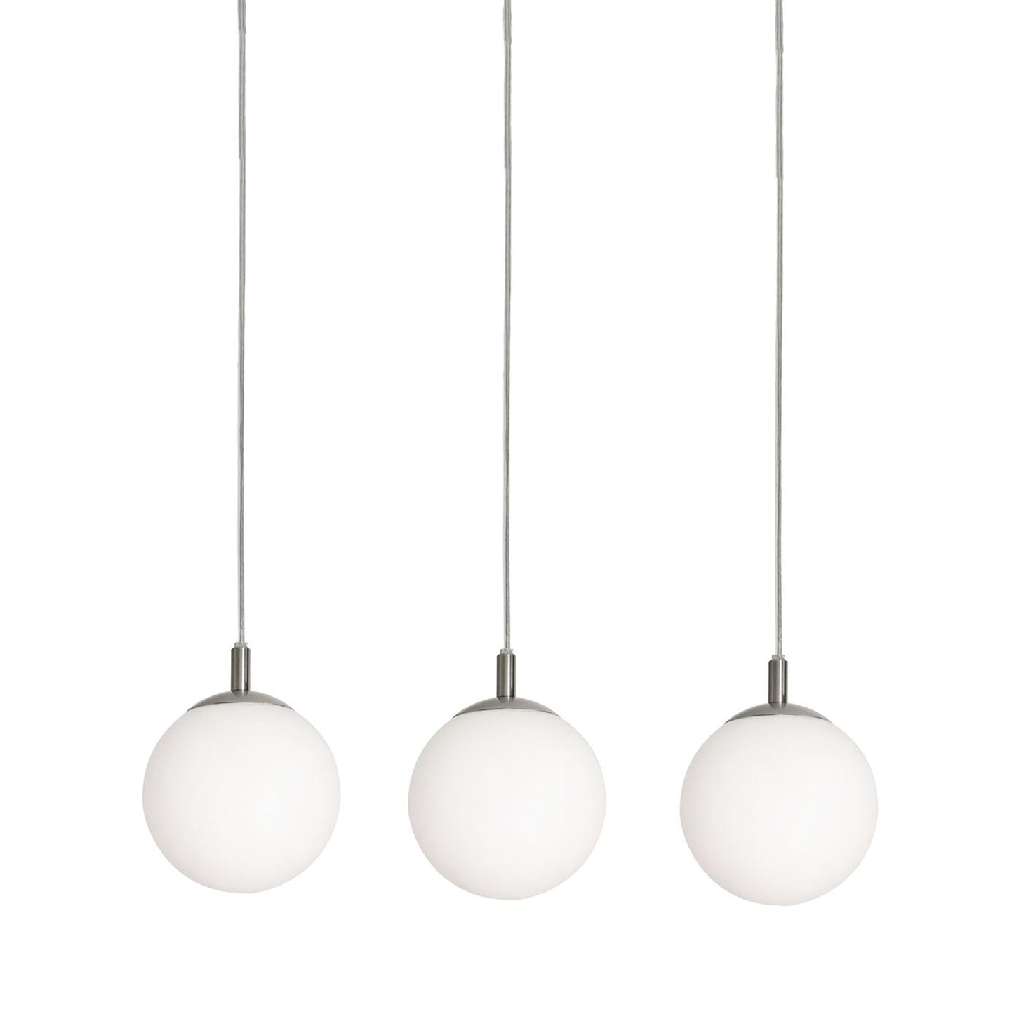 Loretto Linear Pendant Light in Satin Nickel.