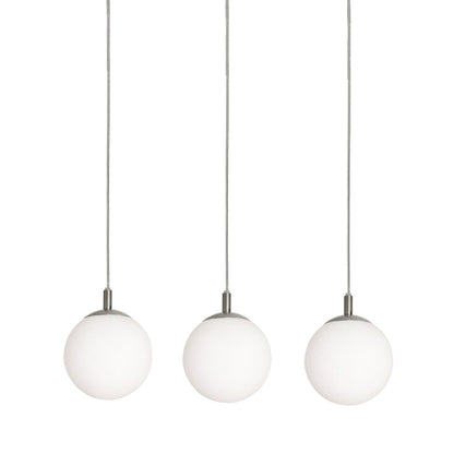 Loretto Linear Pendant Light in Satin Nickel.