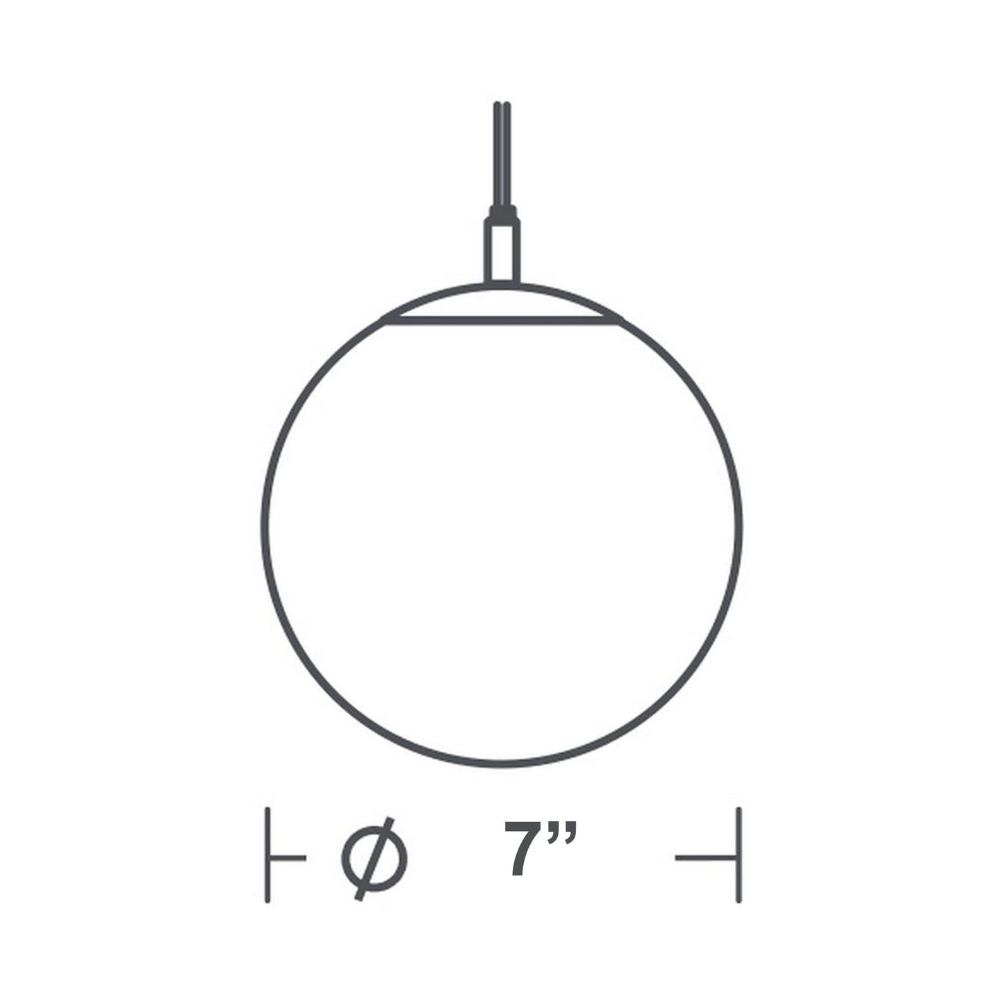 Loretto Pendant Light - line drawing.