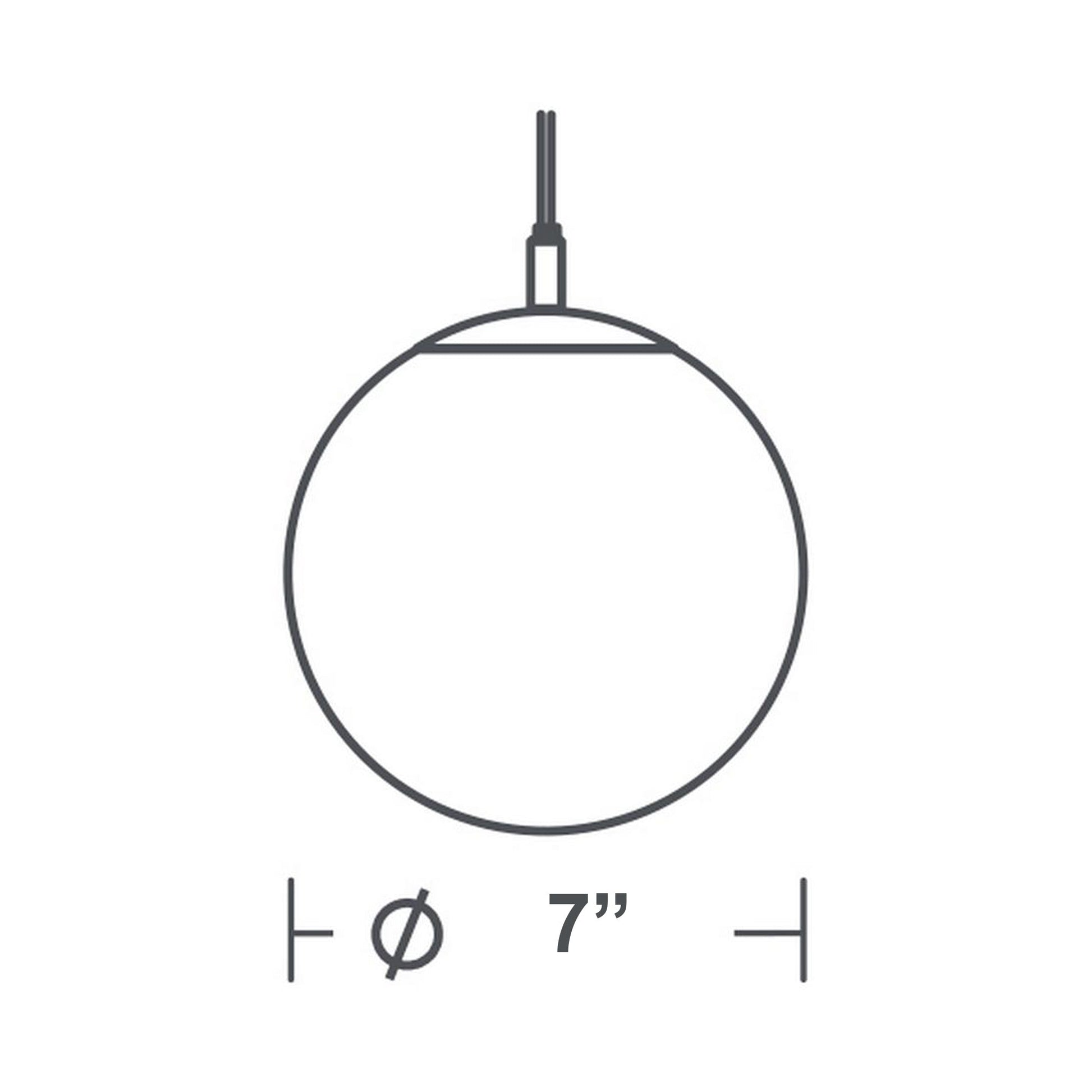 Loretto Pendant Light - line drawing.