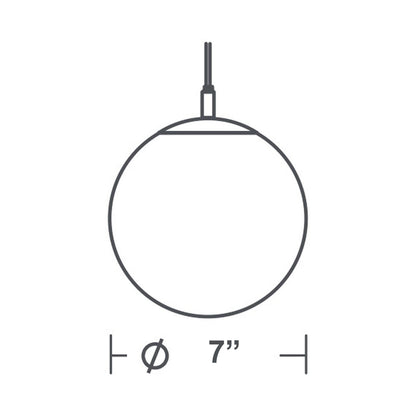 Loretto Pendant Light - line drawing.
