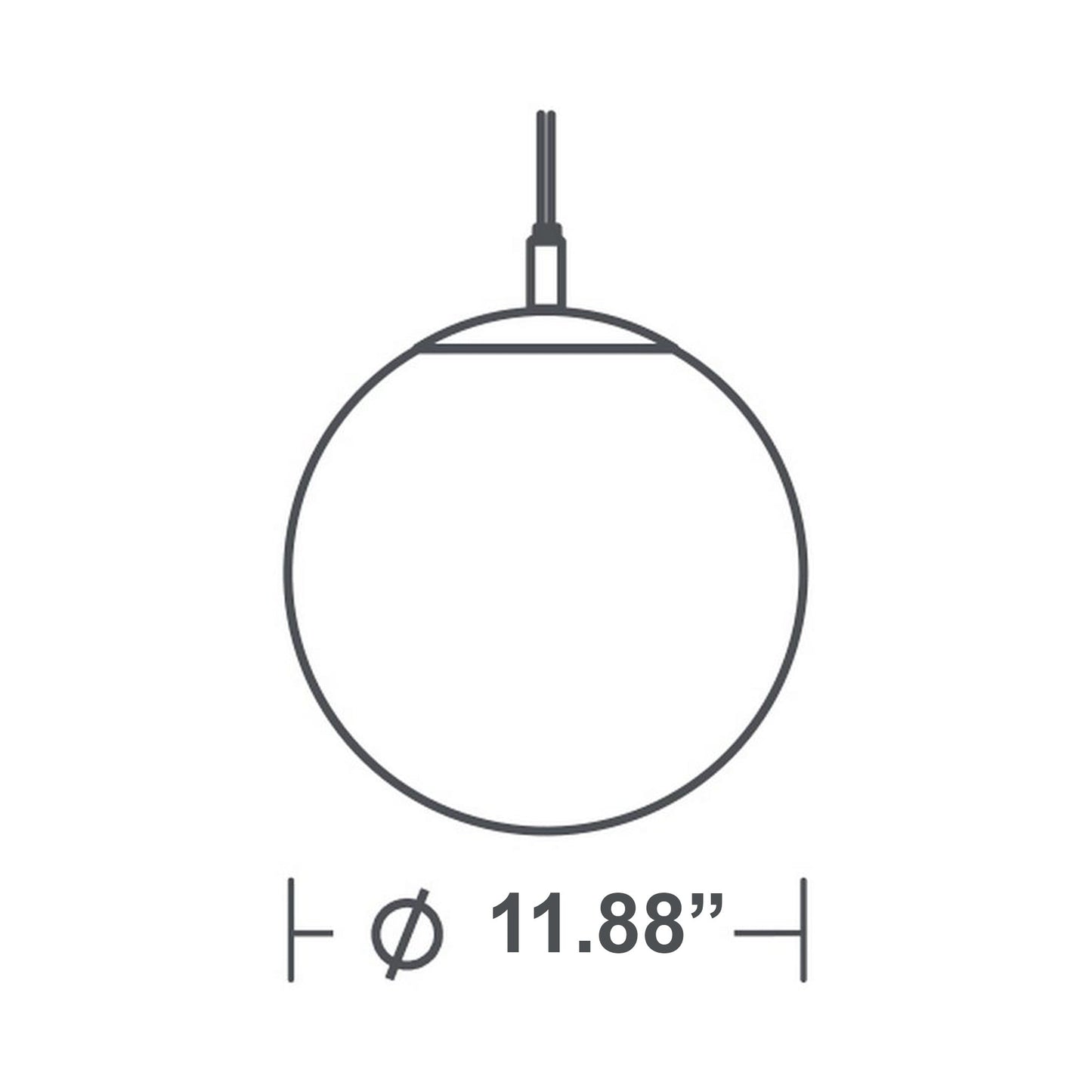 Loretto Pendant Light - line drawing.