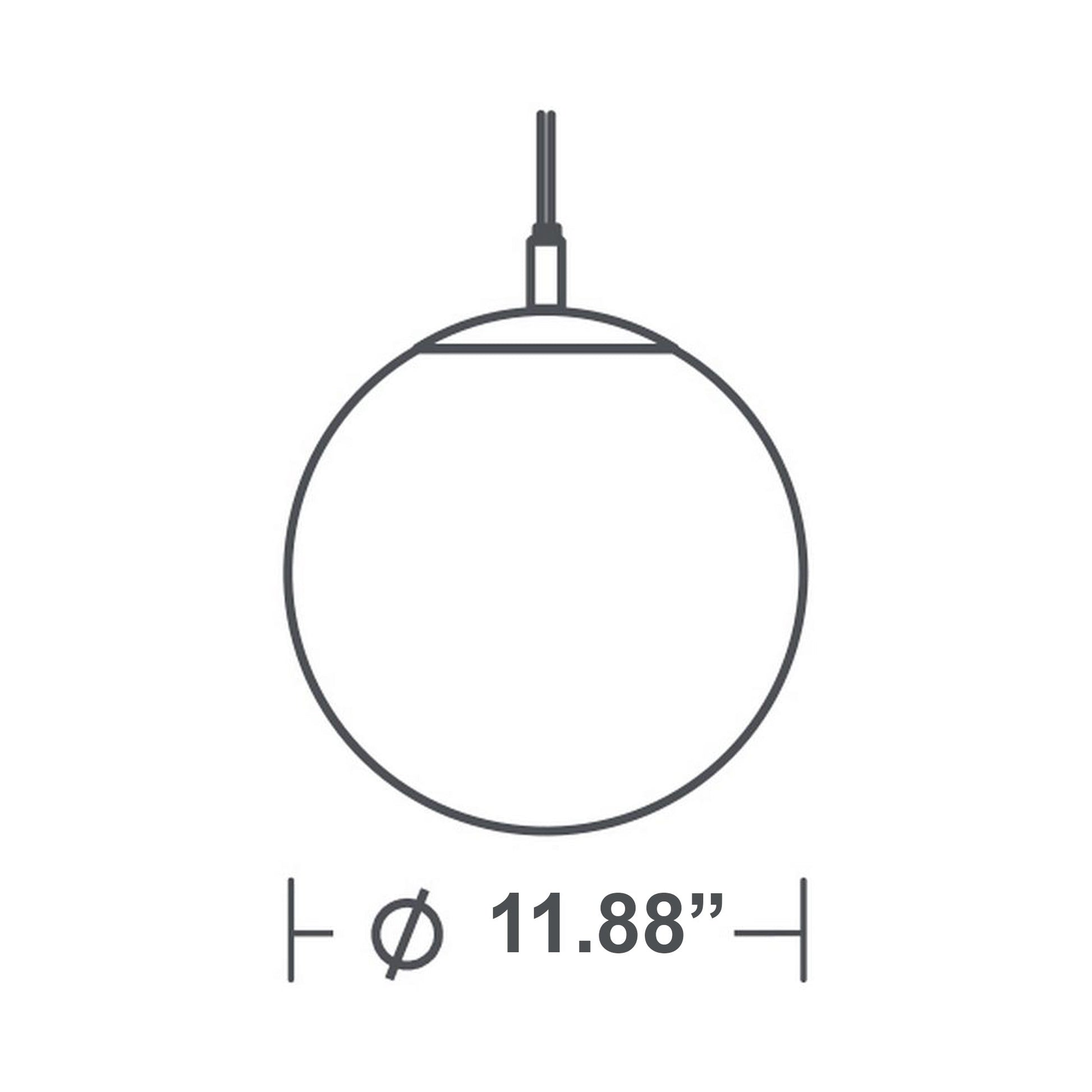 Loretto Pendant Light - line drawing.