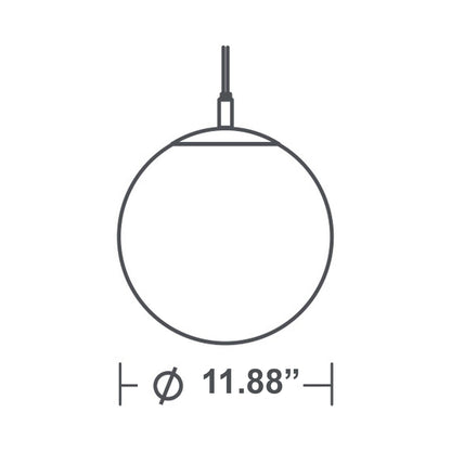 Loretto Pendant Light - line drawing.