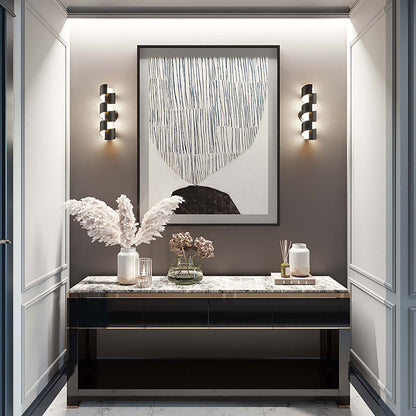Louie LED Wall Light in bathroom.
