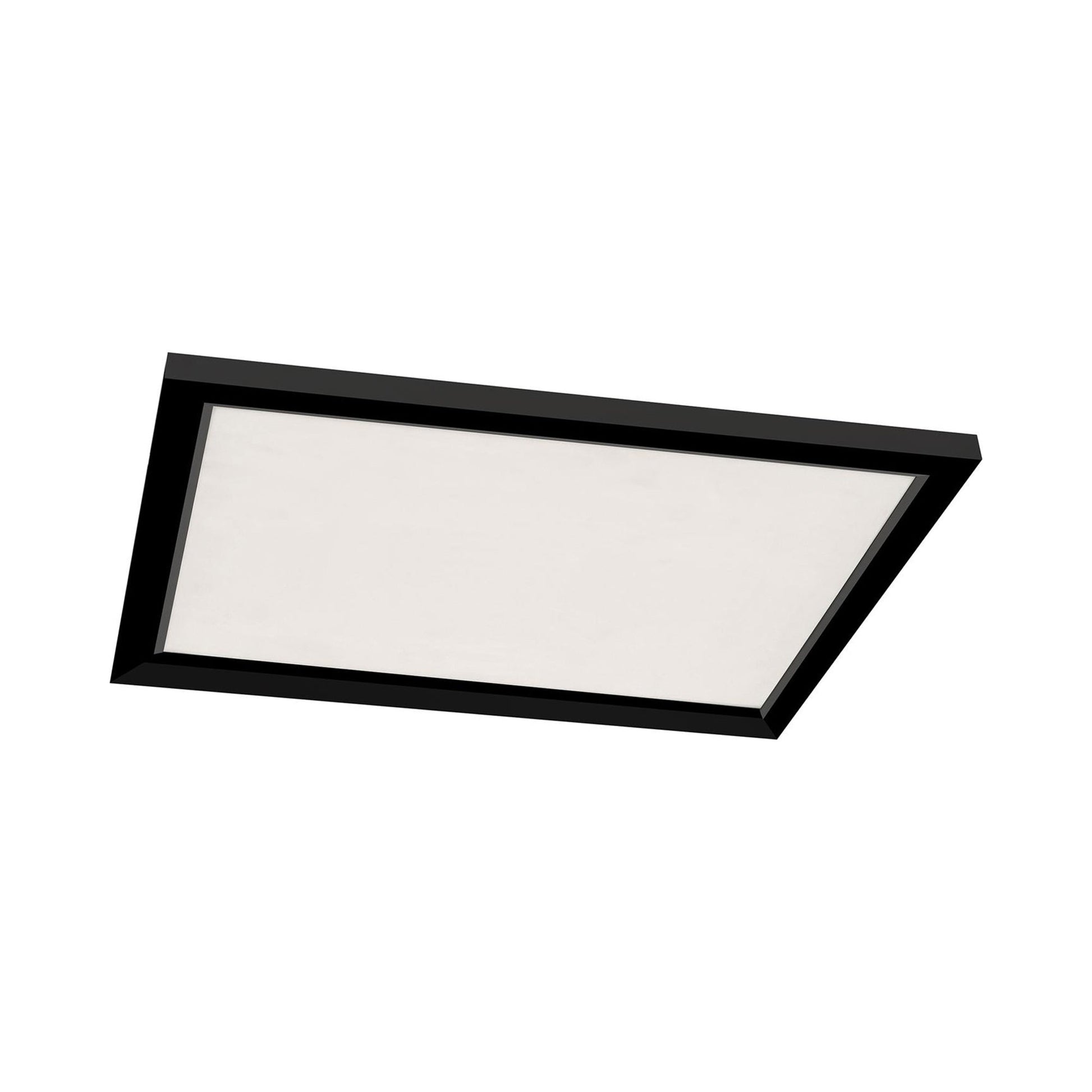 Lugano LED Flush Mount Ceiling Light in Black (24-Inch Square).