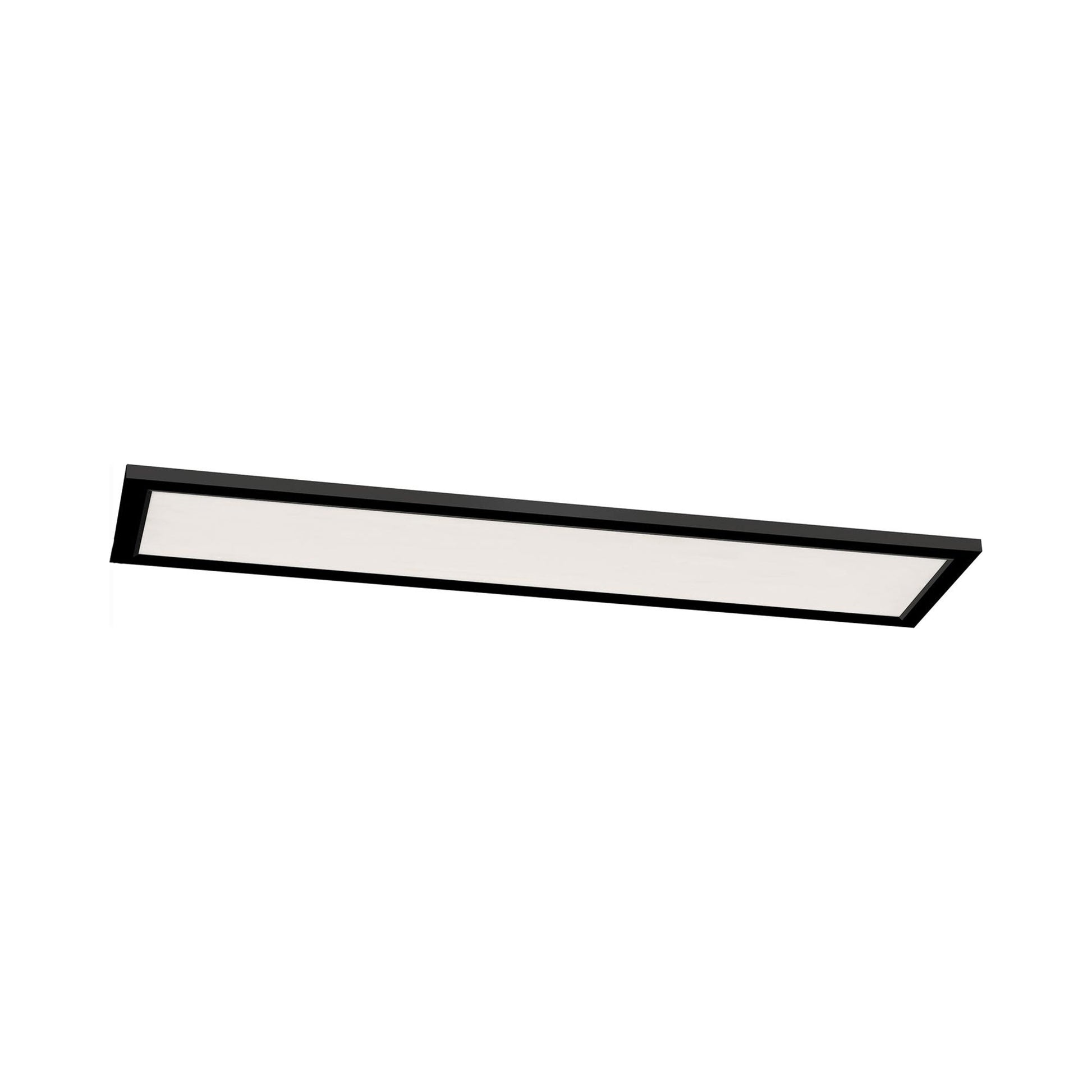 Lugano LED Flush Mount Ceiling Light in Black (48-Inch X 12-Inch Rectangle).