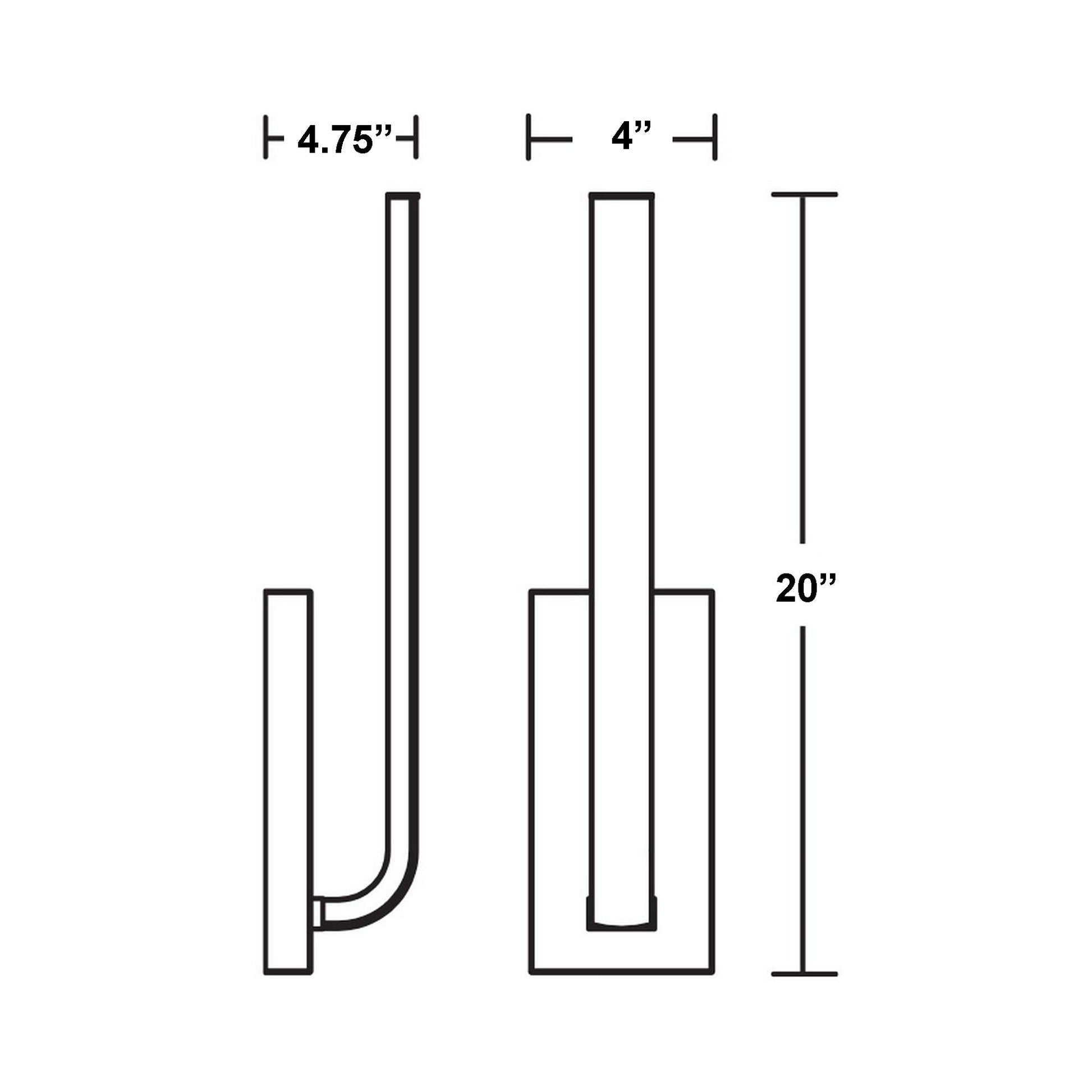 Lumina LED Wall Light - line drawing.