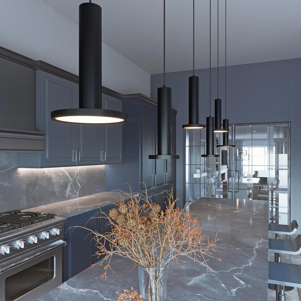 Luna LED Pendant Light in kitchen.