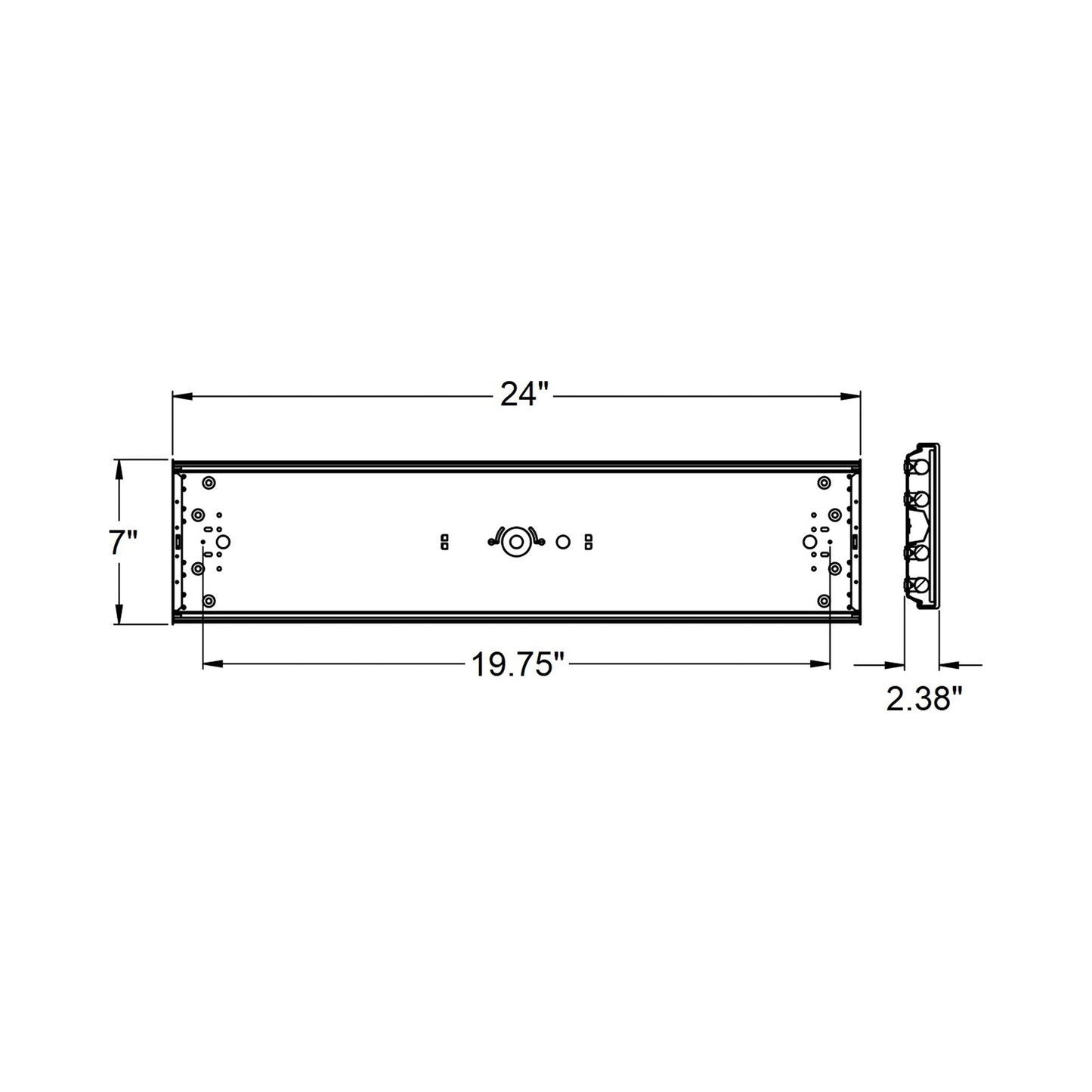 AFX Lighting LWL Flush Mount Ceiling Light - line drawing.