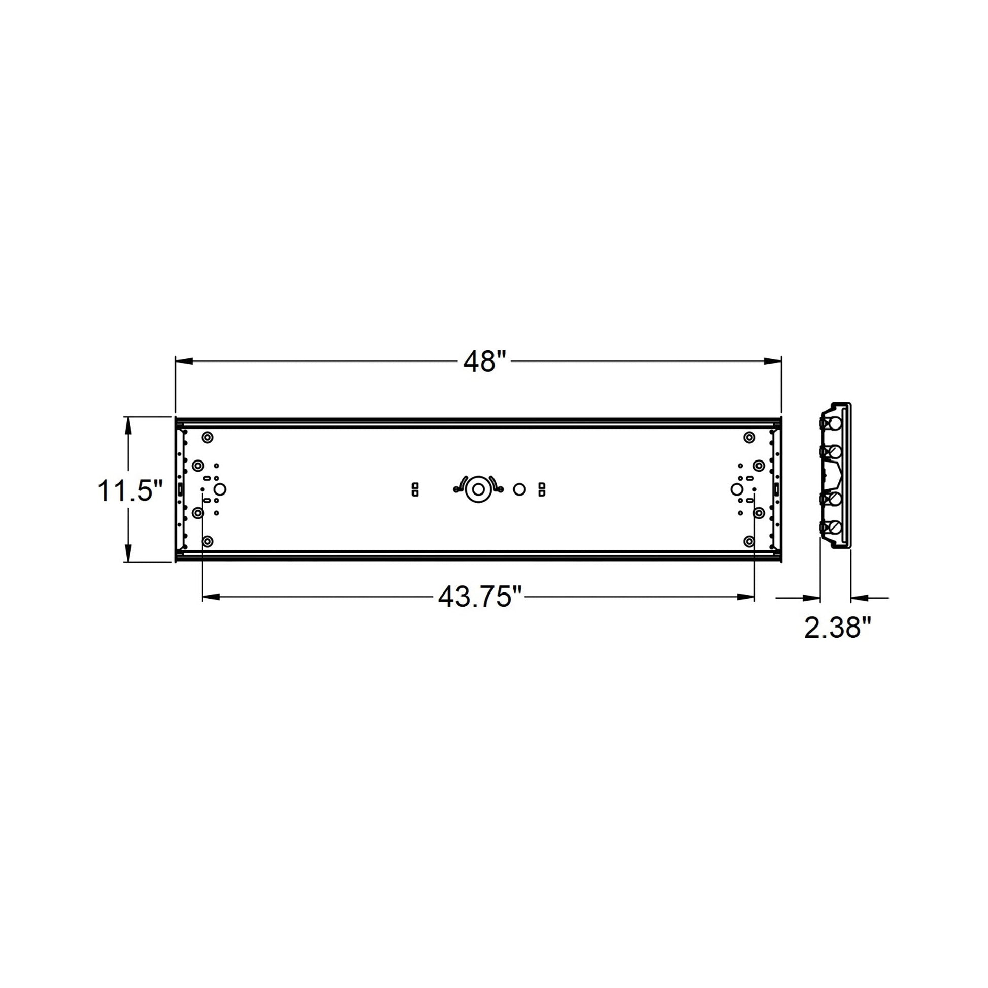 AFX Lighting LWL Flush Mount Ceiling Light - line drawing.