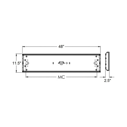 AFX Lighting LWL LED Flush Mount Ceiling Light - line drawing.