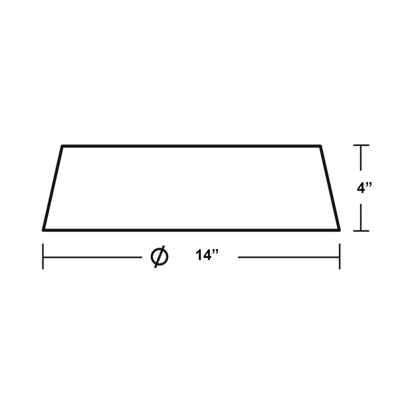 Lyric Flush Mount Ceiling Light - line drawing.