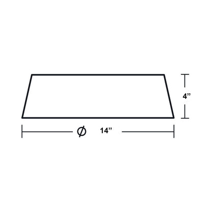 Lyric Flush Mount Ceiling Light - line drawing.