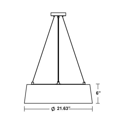 Lyric Pendant Light - line drawing.
