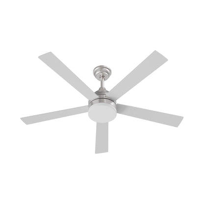 Maddox LED Ceiling Fan in Satin Nickel (Control Not Included).