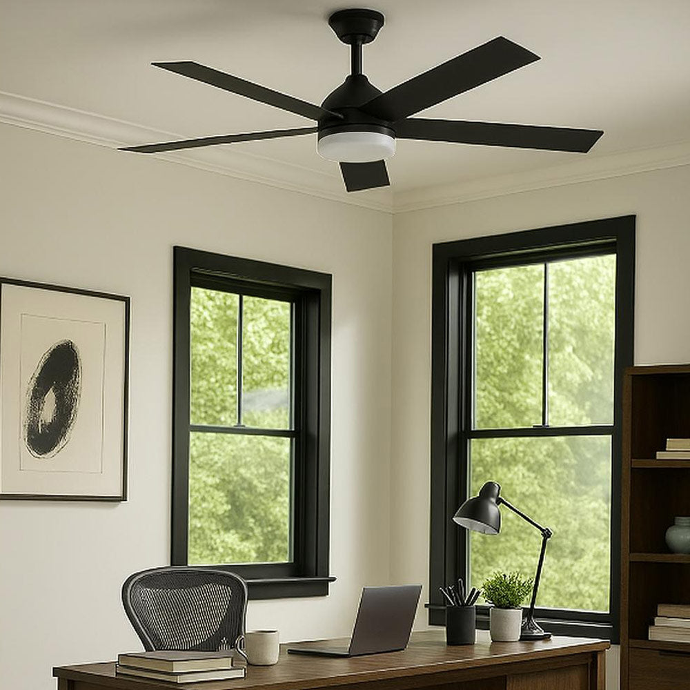 Maddox LED Ceiling Fan in home office.