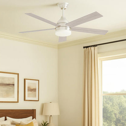 Maddox LED Ceiling Fan in bedroom.
