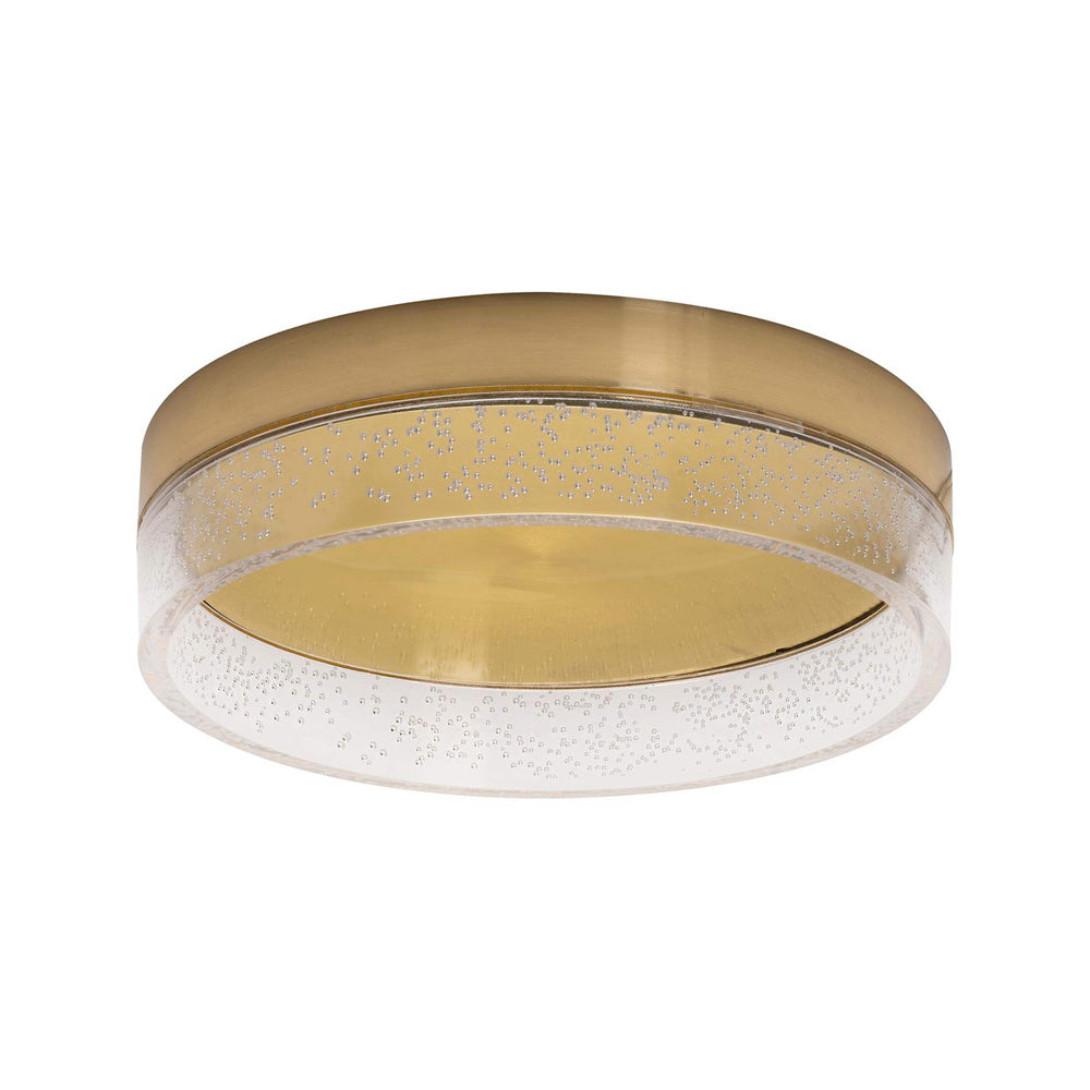 Maggie LED Flush Mount Ceiling Light in Satin Brass (11.75-Inch).