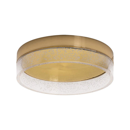 Maggie LED Flush Mount Ceiling Light in Satin Brass (11.75-Inch).